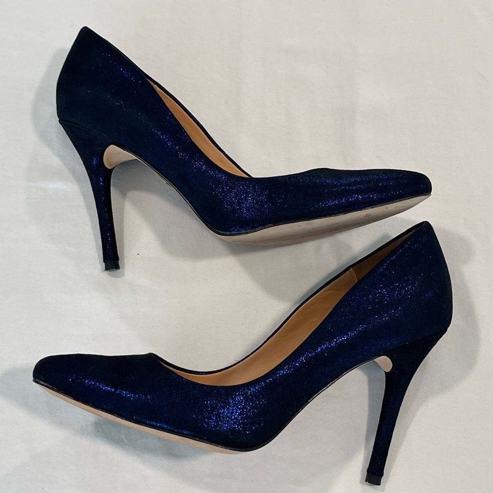 Badgley Mischka | Blue Iridescent Pumps | 7 - Picture 5 of 8